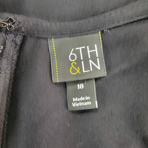 6TH & LN Sleeveless Dress Womens Size 18 Double Front Zipper Back Zip - Picture 6 of 6